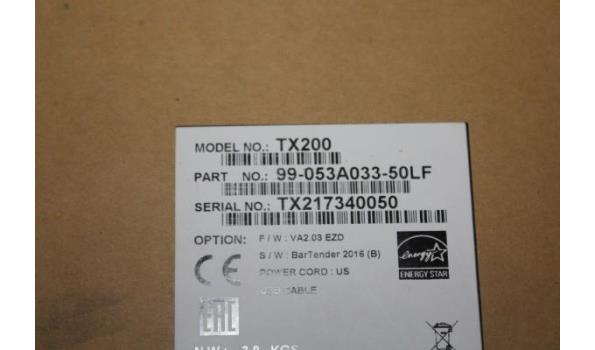 barcodeprinter TSC, type TX200, werking niet gekend, zonder kabels